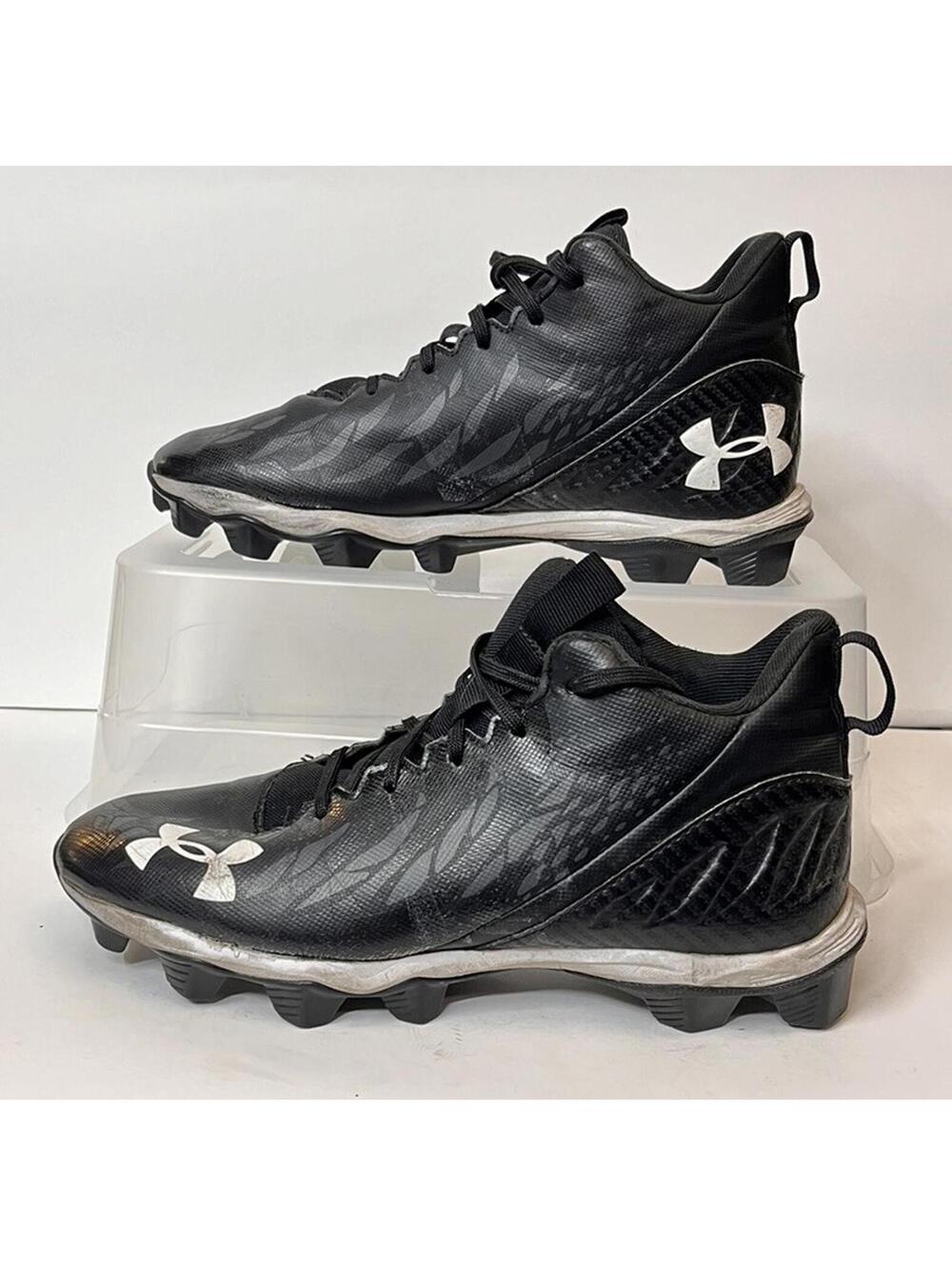 Under Armour Spotlight Select Mid MC Football Cleats Size 7 Black 3022775-001